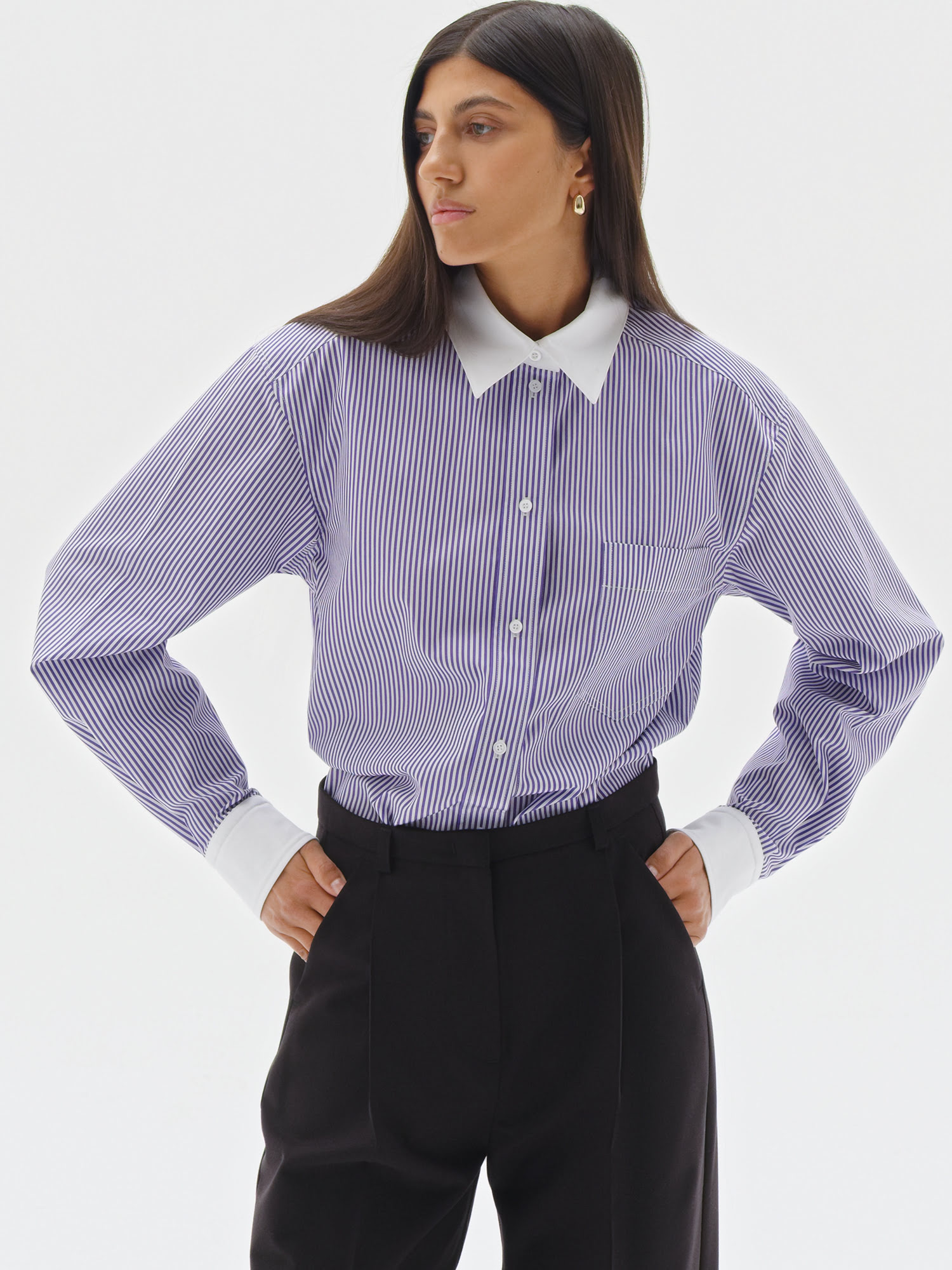

Рубашка Banker's, Фиолетовая полоска
