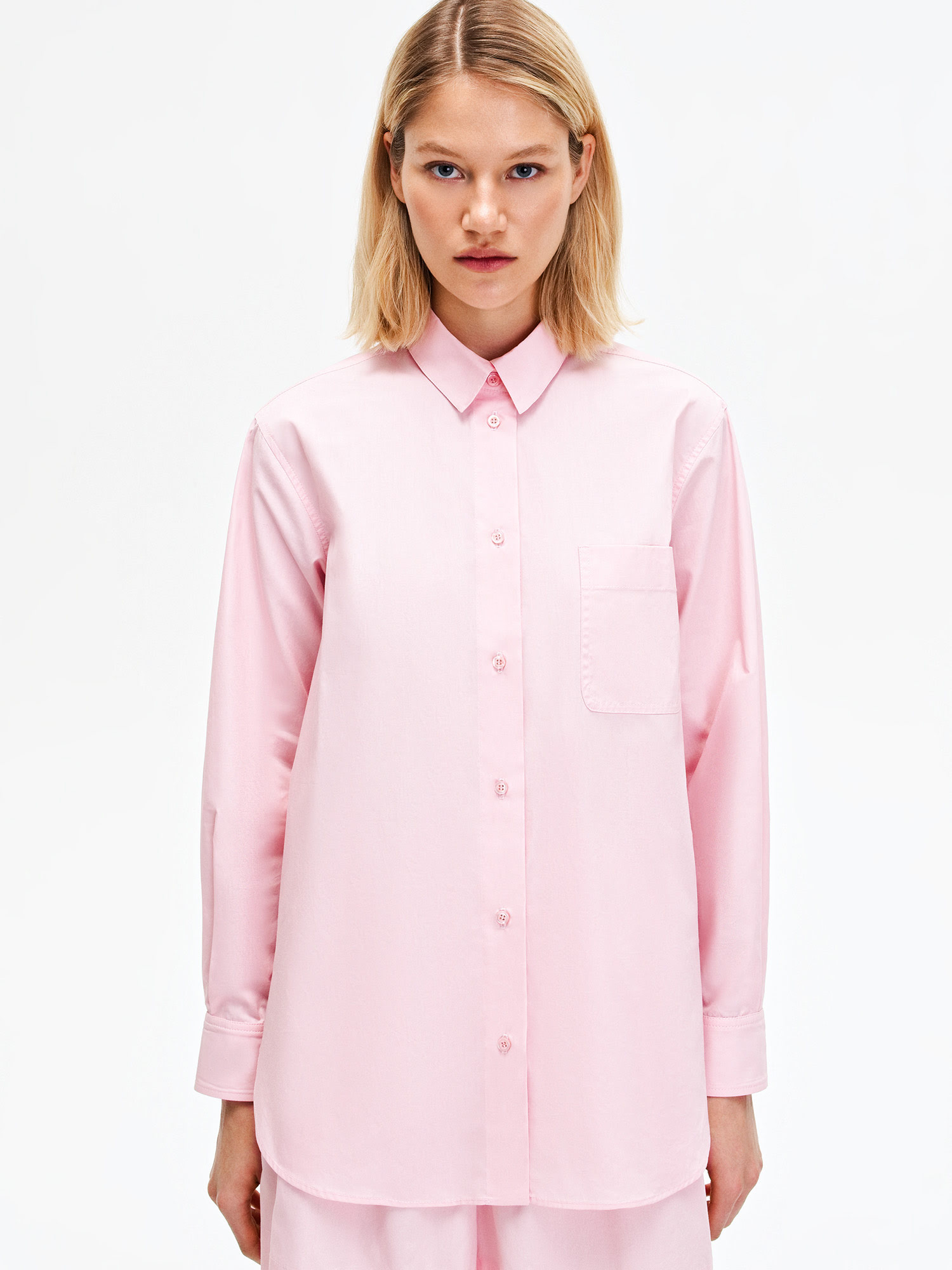 

Рубашка Go-To из 100% хлопка, Розовый