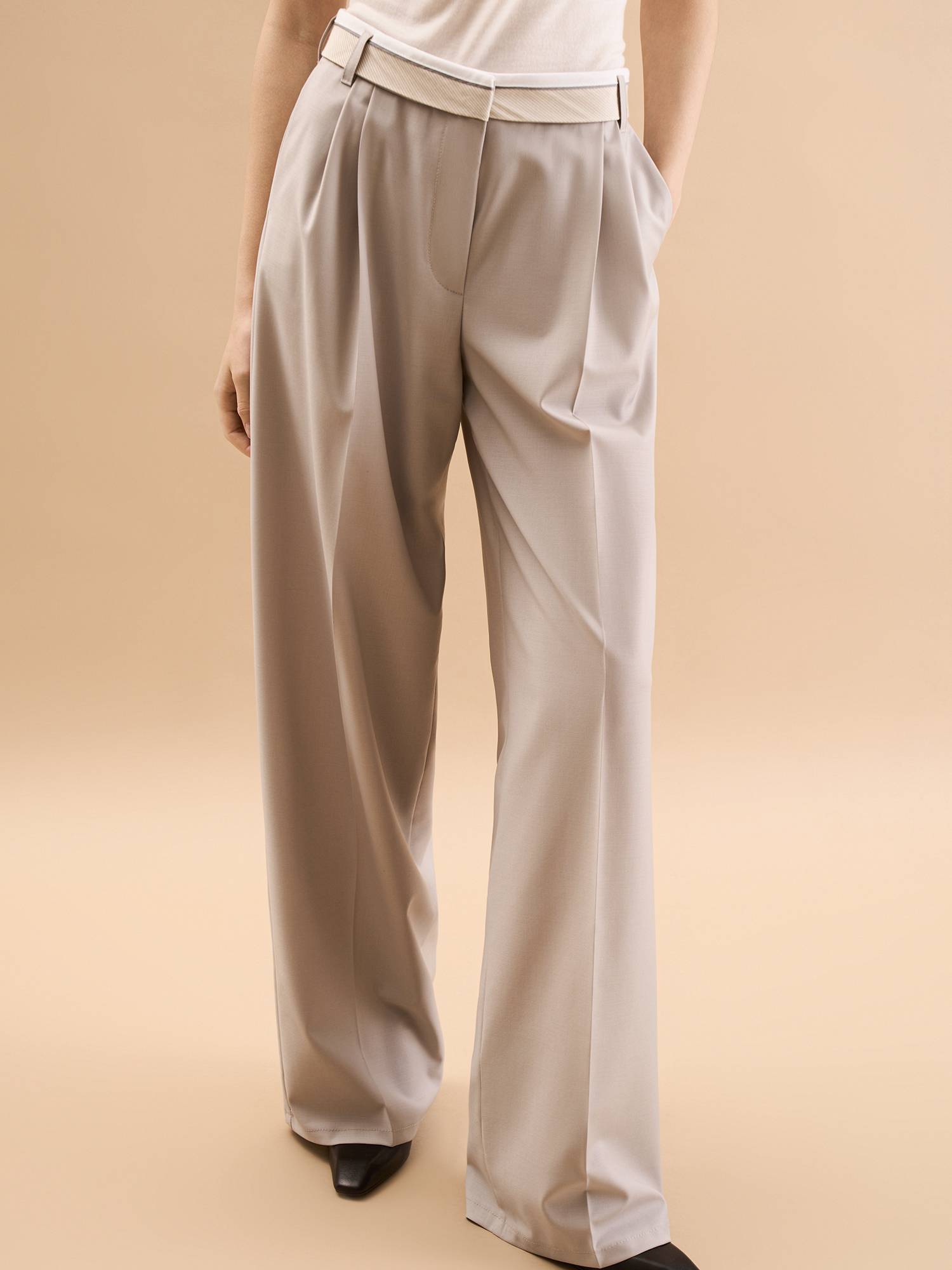 Брюки Tailor от Present & Simple, цвет серый меланж - фото 1