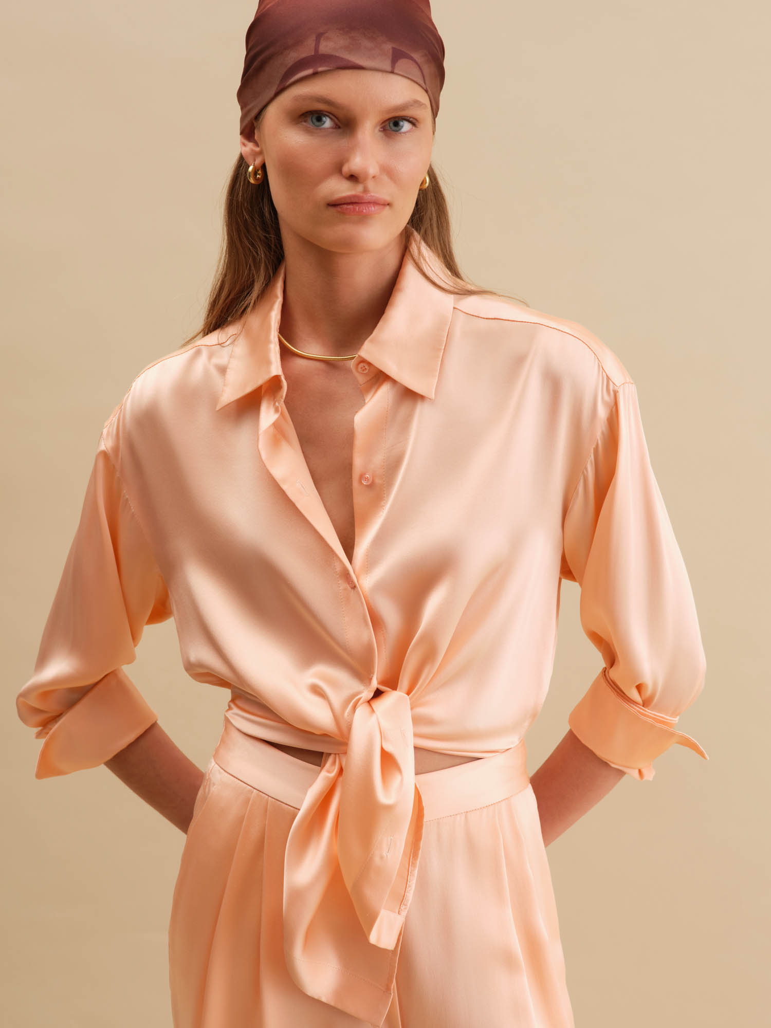 Рубашка Bellini от Present & Simple, цвет персиковый - фото 5